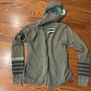 freecity olive zip hoodie size 2